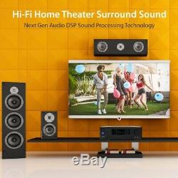 1000W 5.2ch Hi-Fi 4K BLUETOOTH AMPLIFIER FM STEREO HOME THEATER RECEIVER SYSTEM