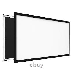 100 Inch Fixed Aluminum Frame Projector Screen Home Theatre HD TV Projection 3D