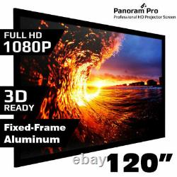120 Inch Fixed Aluminum Frame Projector Screen Home Theatre HD TV Projection 3D