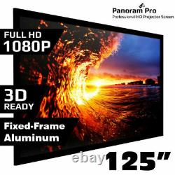 125 Inch Fixed Aluminum Frame Projector Screen Home Theatre HD TV Projection 3D