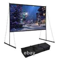 150 Portable Projector Screen with Stand Backyard Home Cinema Theater 169 HD