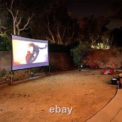 150 Projector HD Screen with Stand Home Cinema Backyard Movie Theater 169 UK