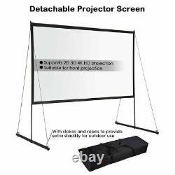 150 Projector HD Screen with Stand Home Cinema Backyard Movie Theater 169 UK