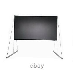 150 Projector Screen with Stand Outdoor Indoor Home Theater Backyard Movie 169HD