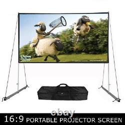 150in Projector Screen with Stand Movie Home Theater Screen Outdoor Indoor 169