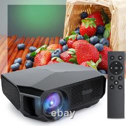 2020 New 4K High Brightness 4600Lumens 3D Home Theater LED Projector HDMI Black