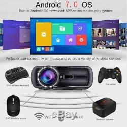 4K HD 1080P 3D LED Projector WiFi Bluetooth HDMI Home Theater Cinema Android HA