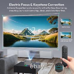 4K HD Projector Smart 5G WiFi Bluetooth Android TV HDMI USB Beamer Home Theater