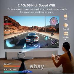 4K HD Projector Smart 5G WiFi Bluetooth Android TV HDMI USB Beamer Home Theater