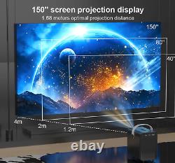 4K HD Smart Mini Projector Android WiFi Bluetooth 64GB Home Theater Screen Mirro