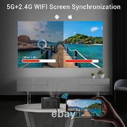 4K Projector HD LED Smart 5G WiFi Bluetooth Android Home Office Theater HDMI USB