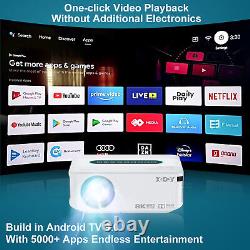 4K Smart Projector HD 5G WiFi Bluetooth Android LED Office HDMI USB Home Theater