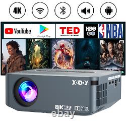 4K Smart Projector HD LED 12000Lms 5G WiFi Bluetooth Android TV Home Theater UK