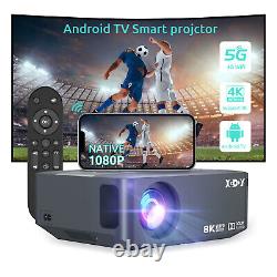 4K UHD Smart Projector 5G WiFi Bluetooth Android Beamer Mini Home Theater Movie