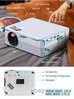 4K WiFi LED Video Projector Android 9.0 Bluetooth Smart Home Cinema Theater UK