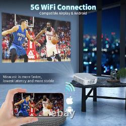 5G 1080P 4K Wifi Projector Bluetooth Android Movie Home Theater Portable HDMI