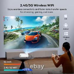 5G 4K Projector Smart HD LED WiFi Bluetooth HDMI USB Android Office Home Theater