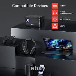 5G 4K Smart Projector HD LCD WiFi Bluetooth Android 9.0 Home Theater HDMI USB