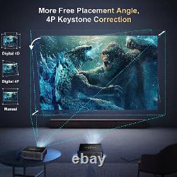 5G WiFi 8K HD Projector LED Android Beamer Home Theater Cinema HDMI Bluetooth UK