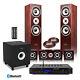 5.1 Surround Sound Speakers With Sub Home Theatre Fm Bluetooth Amplifier, Wood