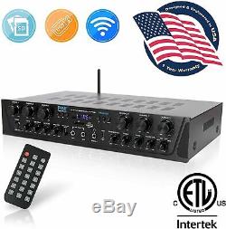 600W 6ch BLUETOOTH AUDIO POWER AMP AMPLIFIER STEREO HOME THEATER RECEIVER SYSTEM
