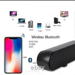 60W Soundbar Wired & Wireless Bluetooth Home Theater TV Speaker With Remote New