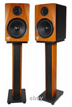 60-90CM Wooden Hi-Fi Speaker Stands Home Theatre Surround Sound Support Movable