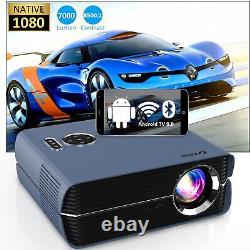 7000Lumen Native 1080P LED Smart Projector Android 9.0 WiFi Home Theatre HDMI UK