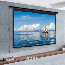 72-120 Electric Projector Projection Screen Office Home Theater Movie HD Remote