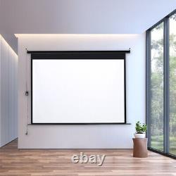 72-120inch Electric Motorised Projector Screen Home Cinema Theater Remote HD TV