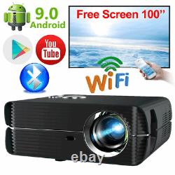 8500Lumens LED Smart Home Theater Projector WiFi BT Party Game Movie Audio HDMI