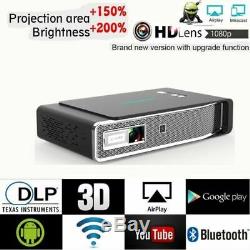 8500 Lumens DLP Wifi 3D 4K Home Theater Projector HD 1080P Cinema HDMI USB RJ45
