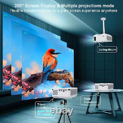 8K 5G UHD Projector Smart WiFi Bluetooth Home Theater HDMI LED USB Android Video