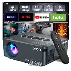 8K UHD Projector 5G WiFi Bluetooth 4K Android Smart Beamer Home Theater Movie UK