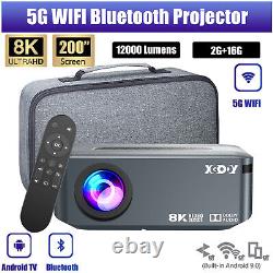 8K UHD Projector Smart 5G WiFi Bluetooth 4K Android Beamer Home Theater Movie UK