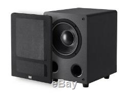8 200W Premium Home Theater Audio Subwoofer Powered Black 8-inch 200 Watt LFE