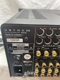 Anthem Statement D2 Flagship Home Theater Pre-Amp/ Processor