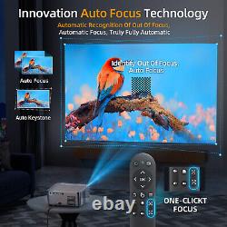 Autofocus Projector Native 1080p 4K WiFi Bluetooth Android Home Theater Beamer