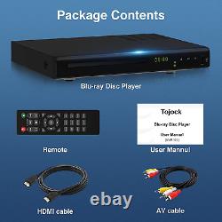 BLU RAY DVD PLAYER 1080P Home Theater Disc System Play All DVDs and Region NEW