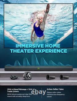 Bomaker 120W 2.0CH Soundbar TV Speaker Home Theater Bluetooth 5.0 Sound Bar