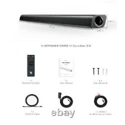Bomaker 120W Bluetooth 5.0 Soundbar TV Speaker Home Theater Sound Bar Subwoofer