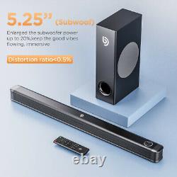 Bomaker 150W Sound Bar Bluetooth Bass Subwoofer Home Theater TV Speaker Remote