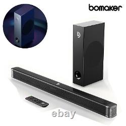Bomaker Wireless 2.0Channel Soundbar TV Speaker Home Theater Sound Bar Subwoofer