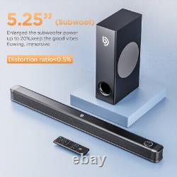 Bomaker Wireless 2.0 Channel Soundbar Speaker Home Theater Sound Bar Subwoofer