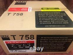 BrandNewSealed NAD T758 V3i Dolby Atmos home theater receiver with BluOs BT WIFI