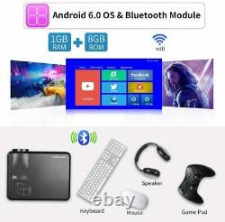 CAIWEI LED 1080P Android Projector BT Full HD Movie Home Theater Night HDMI USB