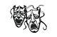Comedy And Tragedy Theatre Masks Metal Steel Wall Art Home Garden Decoration