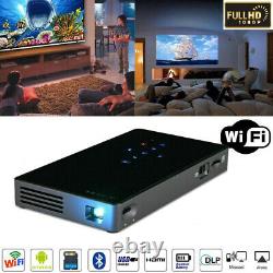 DLP 4K Mini Projector 1080P HD Wifi Smart Bluetooth Home LED Theater Cinema cici