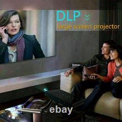 DLP 4K Mini Projector 1080P HD Wifi Smart Bluetooth Home LED Theater Cinema cici