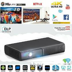 DLP Android 4K WIFI Home Theater Projector 3D 9000Lumen Cinema HDMI USB HD 1080P